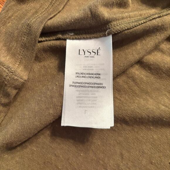Lysse Jungle Khaki Classic Tee Short Sleeve Women's Size L 95% Linen NWT - Picture 7 of 12